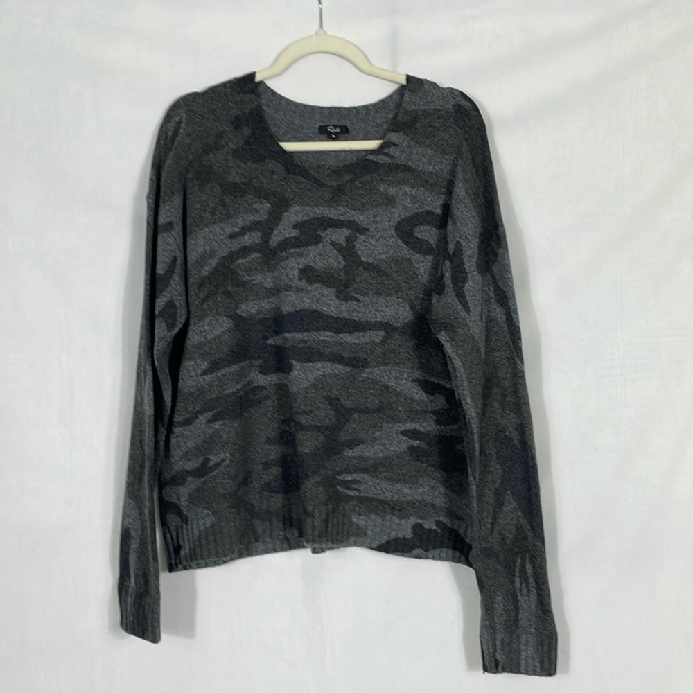 Rails Camo Sweater XL Gray Camo Print Crewneck - Picture 1 of 10